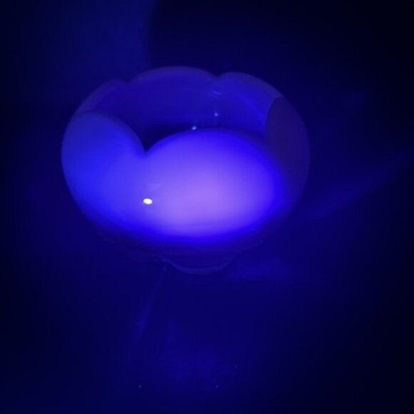 Vintage Duncan Miller Pink Opalescent Glass 5”‎ Hair Receiver w/Rim Footed Bowl - Picture 2 of 16